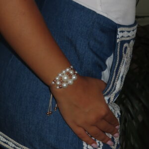 סט צמידים פנינים